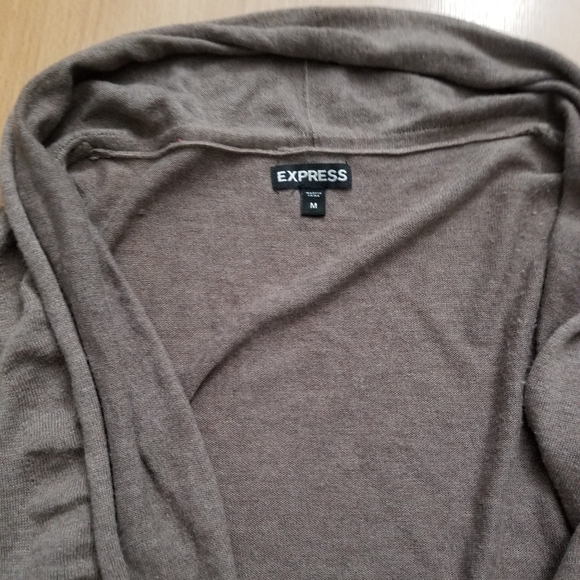 Express | Open Front Drape Cardigan - Picture 3 of 5